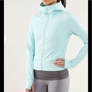 Lululemon Throw it Over Hoodie Light Aqua